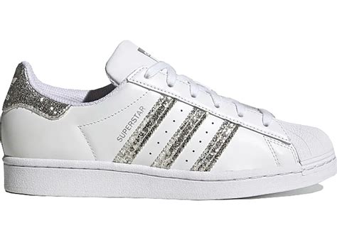 adidas schuhe halbhoch damen superstar glitzer|adidas Superstar White Silver Glitter (Women's) .